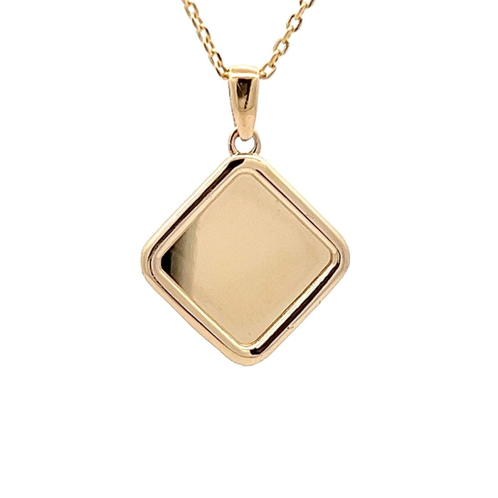 Gravuranhänger Raute 15mm ohne Kette (585/-) GRA13