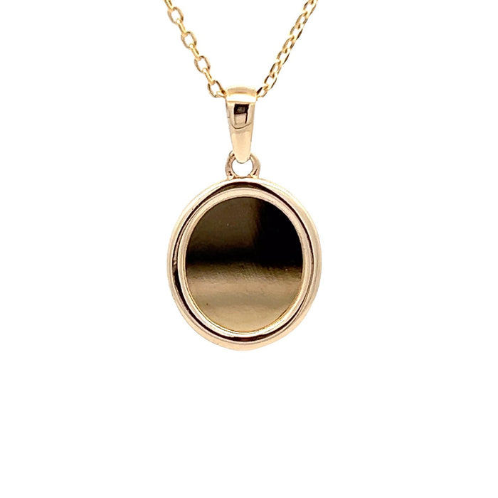 Gravuranhänger Oval 12mm ohne Kette (585/-) GRA14