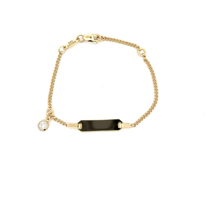 ID Armband gavierbar 14cm | 585/- GG | IDA-007