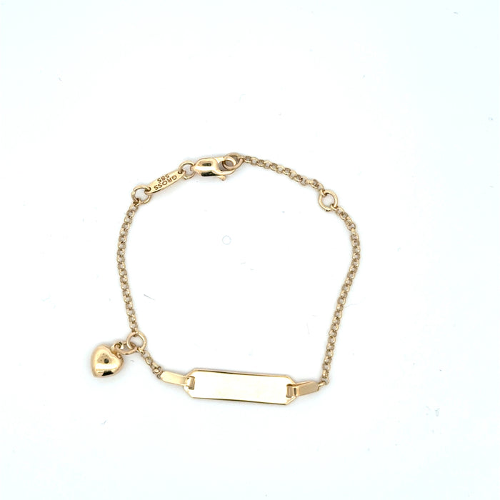 ID Armband gavierbar 14cm | 585/- GG | IDA-013