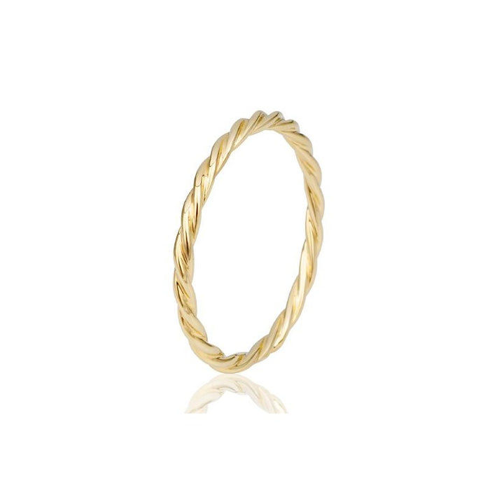 Kordelring massiv (585/- GG) R012