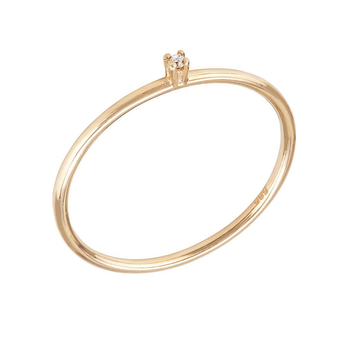 Solitaire 0,01ct H/si (585/- GG)