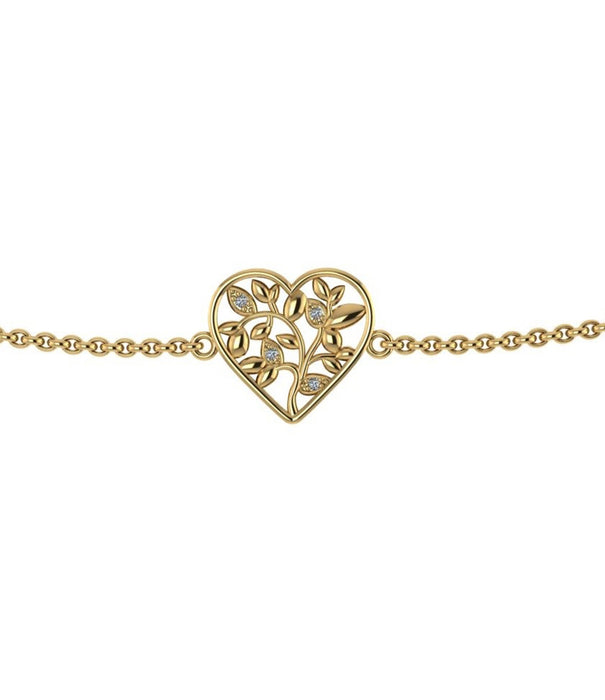 Tree of Life Heart Circ. bracelet