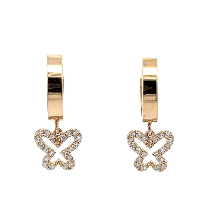 Creole mit Anhänger Schmetterling Zirk. (585/-) CRA002N neu