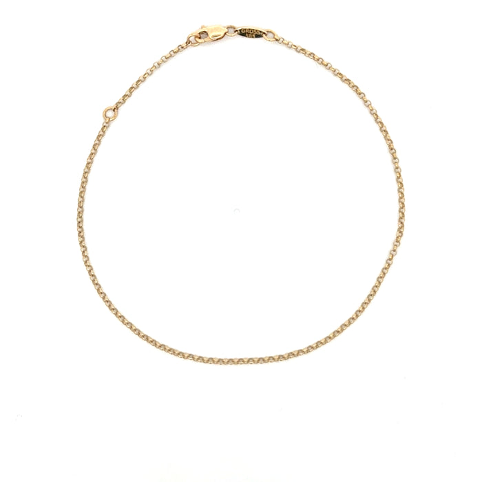 Fußkette 585/- GG | 22+3cm | Erbskette | FK001
