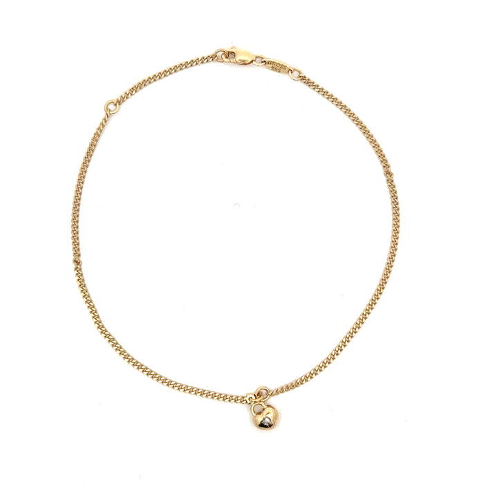 Fußkette 585/- GG | 22+3cm | Zirkonia | Panzerkette | FK007