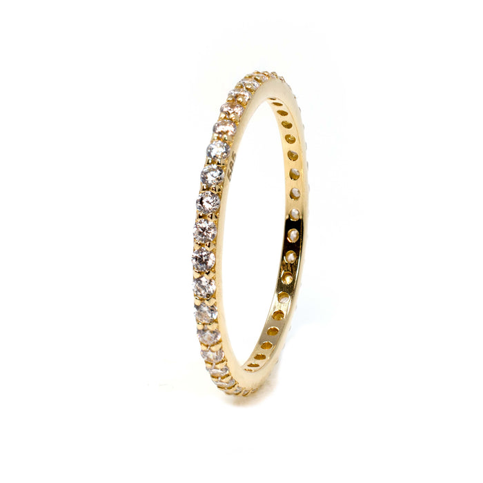 Vollkranz Ring Zirkonia verbesserte Version (585/- GG) R017