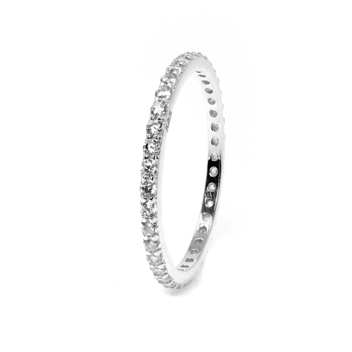 Vollkranz Ring Zirkonia verbesserte Version (585/- WG) R016