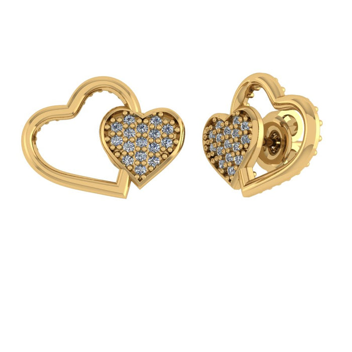 Doppelherz Zirk. Ohrstecker NJO-3